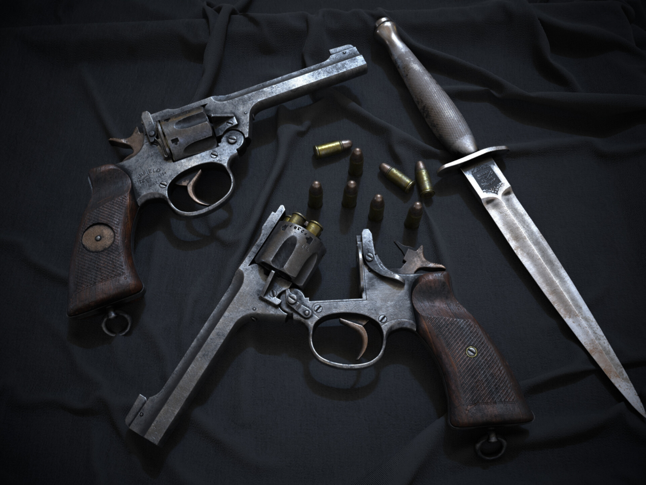 Enfield No. 2 Mk 1 Revolver (3d Model)